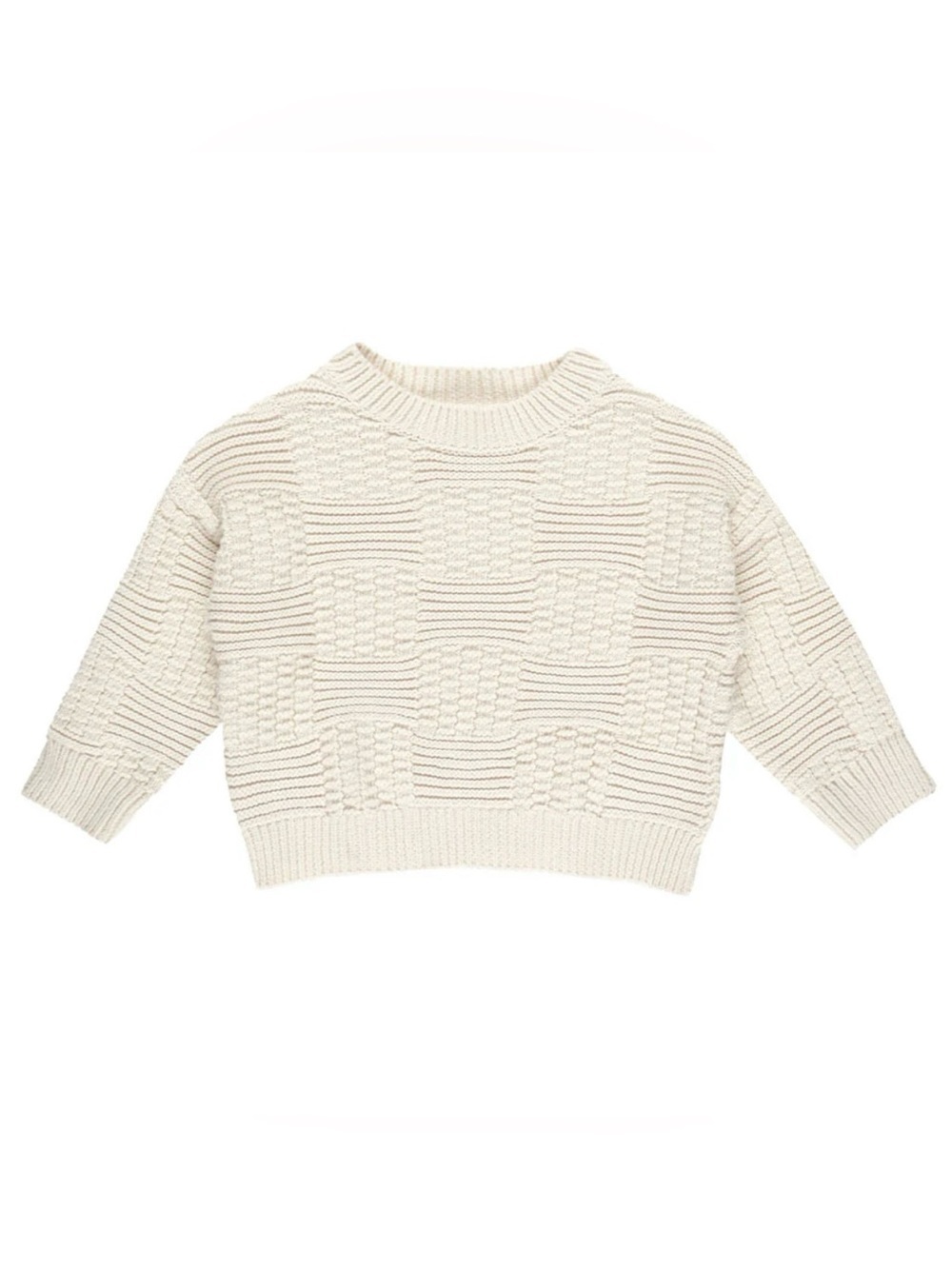 Rylee and Cru Natural Check Aspen Sweater